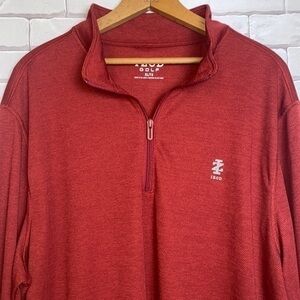 Izod Golf men long sleeve 1/4 zip mock neck shirt XL